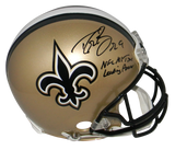 DREW BREES SIGNED NEW ORLEANS SAINTS AUTHENTIC PROLINE HELMET W/ ALL-TIME PASSER