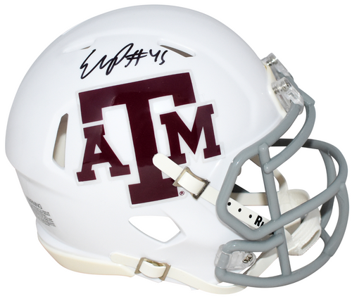 EDGERRIN COOPER SIGNED TEXAS A&M AGGIES WHITE SPEED MINI HELMET BECKETT