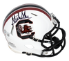 STERLING SHARPE SIGNED SOUTH CAROLINA GAMECOCKS WHITE MINI HELMET BECKETT
