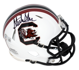 STERLING SHARPE SIGNED SOUTH CAROLINA GAMECOCKS WHITE MINI HELMET BECKETT