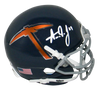 AARON JONES SIGNED AUTOGRAPHED UTEP MINERS NAVY MINI HELMET JSA