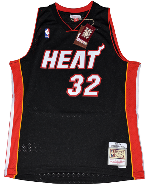 SHAQUILLE O'NEAL SIGNED MIAMI HEAT #32 BLACK MITCHELL & NESS JERSEY BECKETT