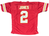 RONALD JONES SIGNED AUTOGRAPHED KANSAS CITY CHIEFS #2 RED JERSEY BECKETT