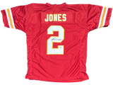 RONALD JONES SIGNED AUTOGRAPHED KANSAS CITY CHIEFS #2 RED JERSEY BECKETT
