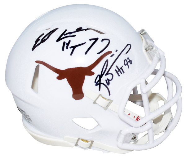 EARL CAMPBELL & RICKY WILLIAMS SIGNED TEXAS LONGHORNS SPEED MINI HELMET BECKETT