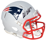 WES WELKER AUTOGRAPHED NEW ENGLAND PATRIOTS SPEED MINI HELMET JSA