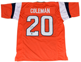 JONAH COLEMAN AUTOGRAPHED DENVER BRONCOS #20 ORANGE JERSEY BECKETT