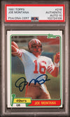 JOE MONTANA SIGNED 1981 TOPPS ROOKIE CARD RC #216 PSA AUTO 10