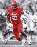 TYUS BOWSER AUTOGRAPHED SIGNED HOUSTON COUGARS 8x10 SPOTLIGHT PHOTO TRISTAR
