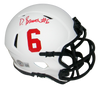 ALABAMA CRIMSON TIDE DEVONTA SMITH SIGNED LUNAR SPEED MINI HELMET BECKETT