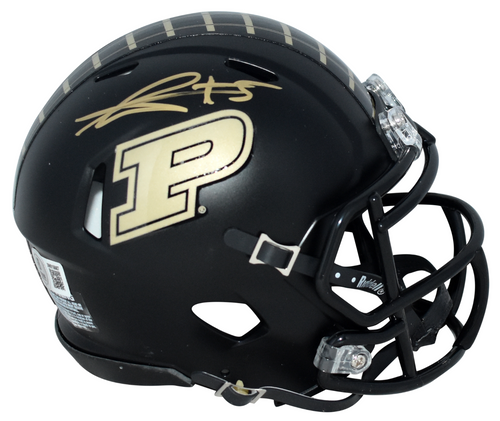 GEORGE KARLAFTIS AUTOGRAPHED PURDUE BOILERMAKERS BLACK MINI HELMET BECKETT
