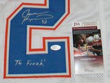 JEVON KEARSE AUTOGRAPHED SIGNED FLORIDA GATORS #42 WHITE JERSEY W/ THE FREAK