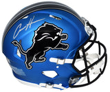 AIDAN HUTCHINSON SIGNED DETROIT LIONS 2024 BLUE AUTHENTIC SPEED HELMET BECKETT