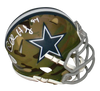 CHARLES HALEY SIGNED DALLAS COWBOYS CAMO SPEED MINI HELMET BECKETT