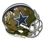 CHARLES HALEY SIGNED DALLAS COWBOYS CAMO SPEED MINI HELMET BECKETT