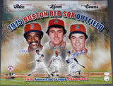 JIM RICE FRED LYNN DWIGHT EVANS SIGNED BOSTON RED SOX 1975 OUTFIELD 16x20 PHOTO