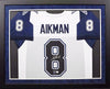 TROY AIKMAN AUTOGRAPHED DALLAS COWBOYS #8 FRAMED JERSEY JSA