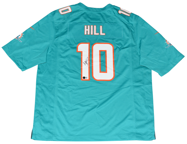 TYREEK HILL SIGNED AUTOGRAPHED MIAMI DOLPHINS #10 TEAL NIKE JERSEY BECKETT