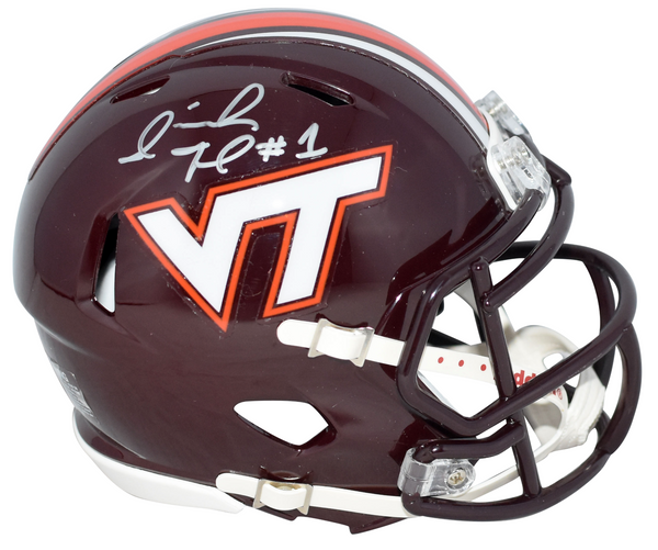 ISAIAH FORD AUTOGRAPHED VIRGINIA TECH HOKIES SPEED MINI HELMET COA