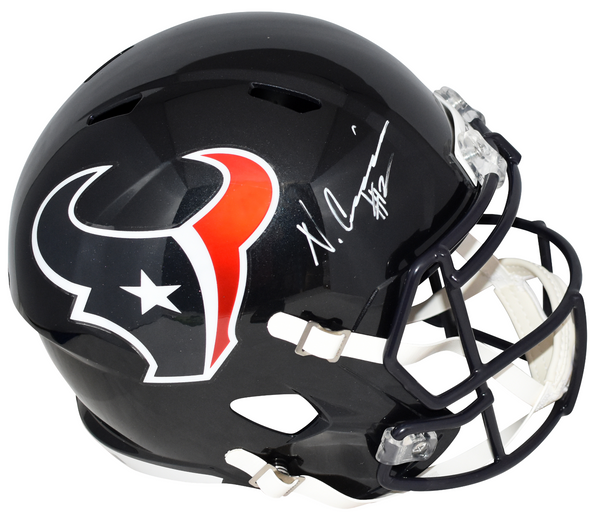 NICO COLLINS AUTOGRAPHED HOUSTON TEXANS FULL SIZE SPEED HELMET BECKETT
