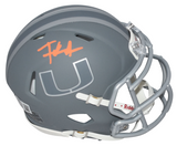 FRANK GORE AUTOGRAPHED MIAMI HURRICANES SLATE SPEED MINI HELMET BECKETT