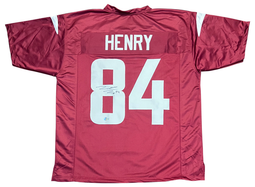 HUNTER HENRY AUTOGRAPHED SIGNED ARKANSAS RAZORBACKS #84 JERSEY BECKETT