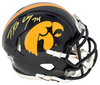 TRISTAN WIRFS AUTOGRAPHED SIGNED IOWA HAWKEYES SPEED MINI HELMET BECKETT
