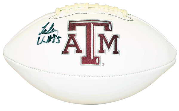 JALEN WYDERMYER AUTOGRAPHED TEXAS A&M AGGIES WHITE LOGO FOOTBALL BECKETT