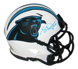 SAM DARNOLD SIGNED CAROLINA PANTHERS LUNAR SPEED MINI HELMET BECKETT