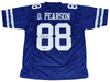 DREW PEARSON SIGNED DALLAS COWBOYS #88 BLUE JERSEY BECKETT W/ HOF 21