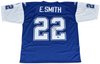EMMITT SMITH SIGNED DALLAS COWBOYS #22 THROWBACK MITCHELL & NESS JERSEY BECKETT