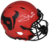 JAYDEN HIGGINS SIGNED HOUSTON TEXANS RAVE AUTHENTIC SPEED HELMET BECKETT