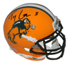 TREY LANCE SIGNED NORTH DAKOTA STATE BISON YELLOW MINI HELMET BECKETT
