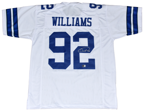 QUINNEN WILLIAMS AUTOGRAPHED DALLAS COWBOYS #92 WHITE JERSEY BECKETT