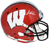 JONATHAN TAYLOR AUTOGRAPHED WISCONSIN BADGERS RED FULL SIZE HELMET BECKETT