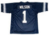 ZACH WILSON SIGNED AUTOGRAPHED BYU COUGARS #1 NAVY JERSEY BECKETT