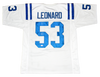 DARIUS LEONARD AUTOGRAPHED INDIANAPOLIS COLTS #53 WHITE JERSEY JSA W/ 2018 DROY