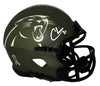 JEREMY CHINN SIGNED CAROLINA PANTHERS SALUTE TO SERVICE MINI HELMET BECKETT