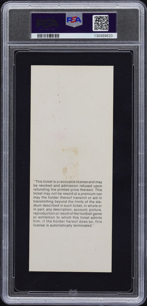 LARRY CSONKA SIGNED 1974 SUPER BOWL VIII 8 TICKET MIAMI DOLPHINS VIKINGS PSA