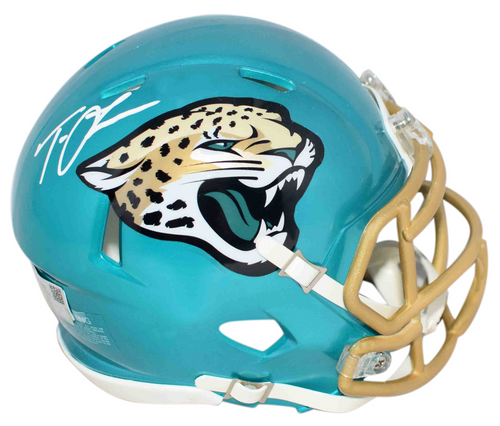 TREVOR LAWRENCE SIGNED JACKSONVILLE JAGUARS FLASH SPEED MINI HELMET FANATICS