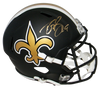 DREW BREES AUTOGRAPHED SIGNED NEW ORLEANS SAINTS FULL SIZE BLACK HELMET BECKETT