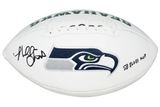 MALCOLM SMITH SIGNED SEATTLE SEAHAWKS WHITE LOGO FOOTBALL W/ SB XLVIII MVP