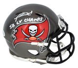 RONALD JONES II SIGNED TAMPA BAY BUCCANEERS SPEED MINI HELMET W/ SB LV CHAMPS