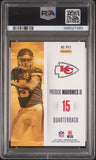 PATRICK MAHOMES SIGNED 2017 PANINI CONTENDERS ROY ROOKIE RC PSA 9 AUTO 10