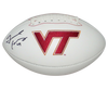 TREMAINE EDMUNDS AUTOGRAPHED VIRGINIA TECH HOKIES WHITE LOGO FOOTBALL JSA