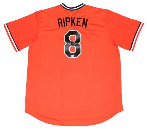 CAL RIPKEN JR SIGNED AUTOGRAPHED BALTIMORE ORIOLES #8 MAJESTIC JERSEY MLB AUTH