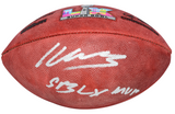 KENNETH WALKER SIGNED SEATTLE SEAHAWKS SUPER BOWL 60 WILSON FOOTBALL + SB LX MVP