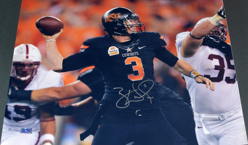 BRANDON WEEDEN SIGNED OKLAHOMA STATE COWBOYS FIESTA BOWL 16x20 PHOTO COA