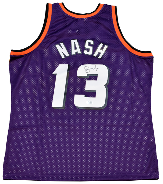 STEVE NASH SIGNED PHOENIX SUNS #13 PURPLE MITCHELL & NESS JERSEY BECKETT