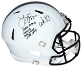 LARRY JOHNSON AUTOGRAPHED PENN STATE NITTANY LIONS FULL SIZE SPEED HELMET JSA